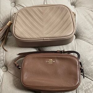 Coach Tan and Brown Leather Crossbody Bags